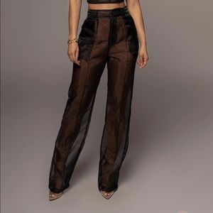 Jluxlabel noir lively organza pants
